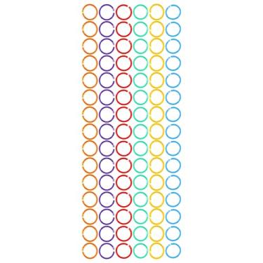 Imagem de Anéis de Folhas Soltas de Plástico, 90pcs 27 Mm Anéis Multicoloridos para Escritório Escolar, Chaveiro, Armazenamento Doméstico, Diferenciar, Categorizar, Iluminar o Humor, ótimo para Documentos