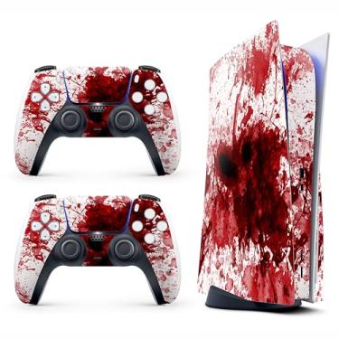 Imagem de Skin for PS5 Sticker Cover - Blood Splash, Compatible with Both Disc Edition & Digital Edition (not Slim Ver) - 2 Controller Skins & Console Skin - No Bubble, Full Protection, Waterproof, Removable
