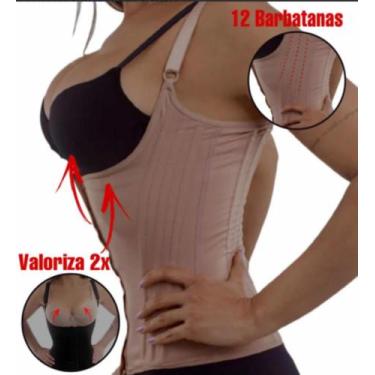 Imagem de Cinta Corselet Modelador Alta Compressão Aumenta Seios 2x - Princesa C