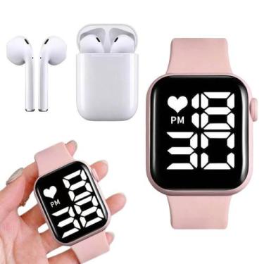 Imagem de Fone Bluetooth inPods Sem Fio Relógio Digital Esportivo Unissex  Confo