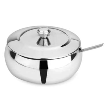 Imagem de Farinheira Açucareiro Saleiro Powder Com Colher Tampa Inox