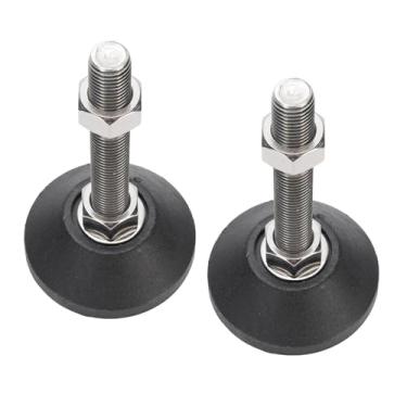 Imagem de Zerodis M16 Móveis Nivelamento Montagem Non Slip Feot Ajustável Base Redonda de 80 Mm para Prateleira de Bancada de Trabalho 2 PCs para Equipamentos Mecânicos de Máquinas -ferramentas