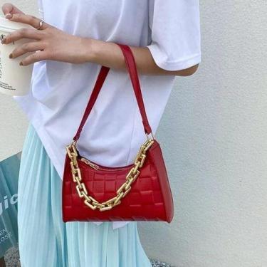 Imagem de Bolsa Details Quadriculado Corrente/ombro Passeio - Unistar, Preto