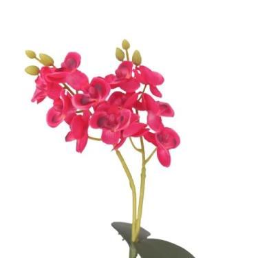 Imagem de Buquê de Orquídea Artificial 30cm – Flores Artificiais Decorativas para Arranjo de Mesa e Decoração de Ambiente(Rosa)