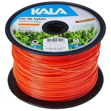 Imagem de Fio Nylon Cortador Grama Redondo Laranja - 1,8Mm 1Kg Laranja - Kala
