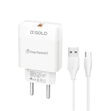 Imagem de Kit carregador turbo tipo-c 30w 6.0a e cabo usb - bazar do saara