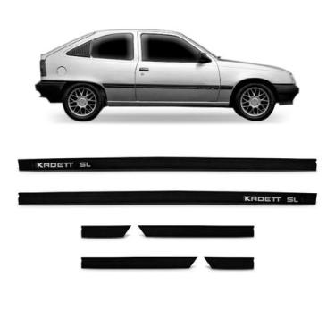 Imagem de Jogo Friso Lateral Kadett Sl 1989 1990 A 1998 6Pcs Preto - Sp Acessóri