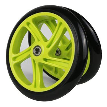 Imagem de Z-FIRST 2 Rodas De Scooter Adulto 200Mm Com Rolamentos Abec 9 Para Scooters Razor E Kick (Verde)