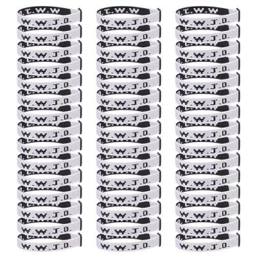 Imagem de Pmormyy Pacote de pulseiras WWJD de 45 peças para mulheres e homens, pulseiras de presente de Jesus Cristão, W.W.J.D Pulseiras ajustáveis What Would Jesus Do, Fibra de poliéster, Sem Pedra Preciosa