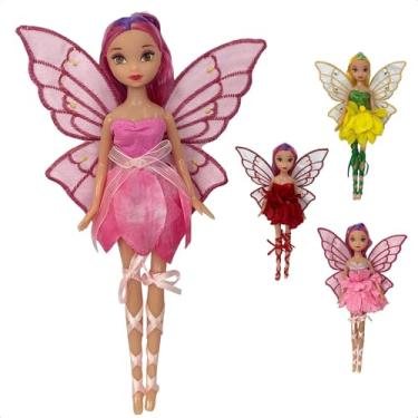 Imagem de Boneca Fada Encantada Sortida 23cm Articulada Brinquedo Infantil Unitária-Fenix Brinquedos - FEN-168