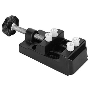 Imagem de Hyuduo Mini Bancada de Alumínio Alumínio Metal Forjado, Pinça de 5,3 Cm, Mandíbula de Metal Forte, Suporte de Objetos Pequenos, Vida útil Longa, Portátil, Com 4 Ranhuras de Curva Fixa