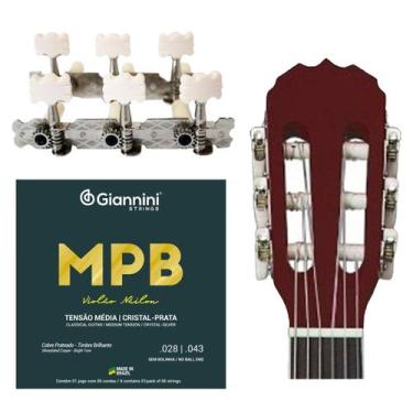 Imagem de Tarraxa p/ Violão Nylon e Jogo de Cordas Giannini - Smart