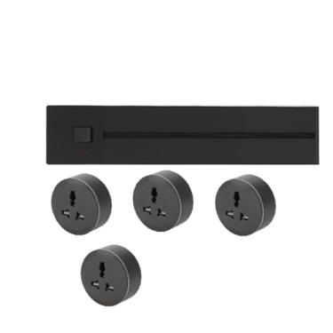 Imagem de Tomada de trilho móvel, tomada de energia, tomada de trilho antichoque elétrico, régua de energia sem impacto, tomada de interruptor inteligente de cozinha,70CM