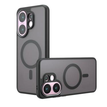 Imagem de Capa compatível com Vivo X200 Fe, compatível com Vivo S30 Pro mini V2465A capa magnética embutida para celular antichoque preta