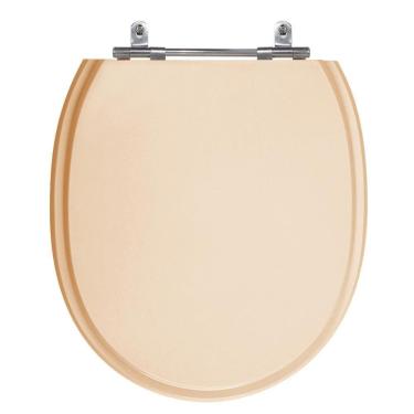 Imagem de Assento Laqueado Village Rosa Floral Tampa Vaso Deca Em Mdf