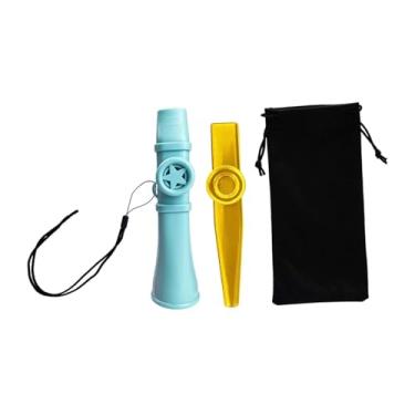 Imagem de Kokiya 2 peças flautas kazoo instrumentos musicais fáceis de aprender flautas de boca profissionais exclusivas para violão teclado violino, Azul