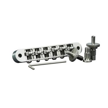 Imagem de guyker Ponte Tune-O-Matic Roller Saddle Em Liga De Titânio - Espaço Para Cordas 10,4 Mm Pontes Substituição Guitarra Compatível Com Les Paul Lp Sg 6 Elétrica Gm015-Ti