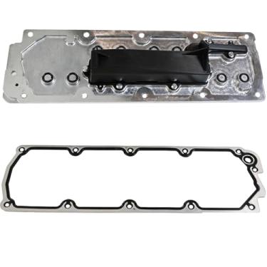 Imagem de Tampa da válvula do motor compatível com 2009-2015 Cadillac CTS-V 2010-2015 Chevrolet Camaro SS 2009-2013 Chevrolet Corvette GM Part # 12610141 - LS2 / LS3 / LS7 Engine Valley Cover Gasket