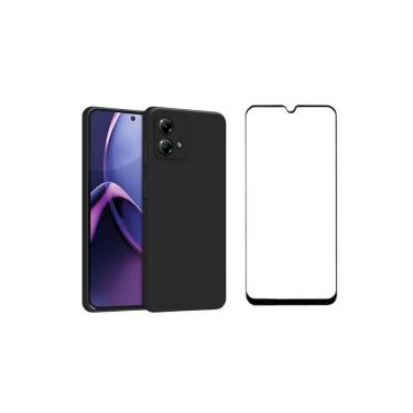 Imagem de Capa Veludo + Película Vidro Compatível Para Moto G04