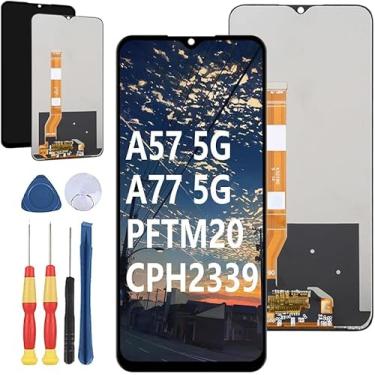 Imagem de Yuxyiony Nova tela de substituição para Oppo A77 A57 5G PFTM20 CPH2339 tela de reparo de tela LCD e acessórios de ferramenta de substituição