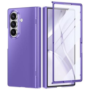 Imagem de Btscase Capa para Samsung Galaxy Z Fold 7 2025 com proteção de dobradiça e protetor de tela integrado, proteção contra quedas de grau militar, fina, à prova de choque, capa robusta para celular