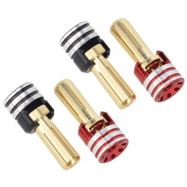 Imagem de UGPLM Peças de atualização de plugue de banana de liga de alumínio, plugue de dissipador de calor inferior para caminhões 1/10 DIY, 5mm