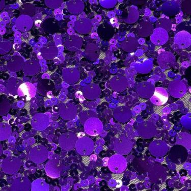 Imagem de Tecido Tule com Paetê Bordado 1,50m para Roupas e Vestidos Femininos -