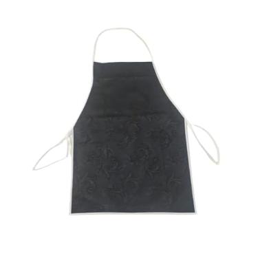 Imagem de AVENTAL COZINHA AÇOUGUEIRO PEIXEIRO EM KORINO FLANELADO PRETO