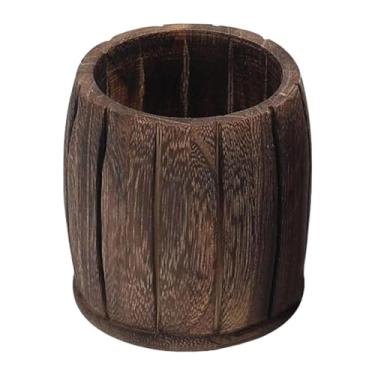 Imagem de Amagogo Porta-lápis de madeira, organizador de mesa, pote, caixa de presente, porta-canetas, copo para escovas de dentes, escrita para casa, acessórios de