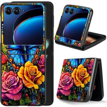 Imagem de Dikoer Capa flip para Moto Razr 50 Ultra/Motorola Razr 60 Ultra/Moto Razr Plus 2024/Motorola Razr+ Plus 2025 6,9 polegadas para mulheres e homens, capa dobrável de policarbonato rígido fino à prova de