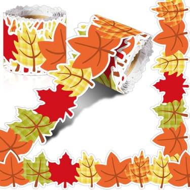 Imagem de AWEELON Acabamento de borda de boletim de folhas de bordo de outono de 1,8 m, rolo de bordas recortadas cortadas para sala de aula, escola, escritório, decoração de parede