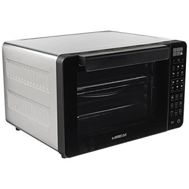 Imagem de GoWISE USA Forno de fritadeira a ar de 60 litros e desidratador profissional com 3 elementos de aquecimento e série giratória, 12 funções, pré-aquecimento e 5 níveis de cozimento - Serve em pizza de 30 cm, 11 acessórios e aço inoxidável