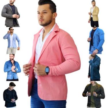 Imagem de Blazer Masculino Esporte Fino Slim Fit Elastano - Debatt Jeans, Gg, 76