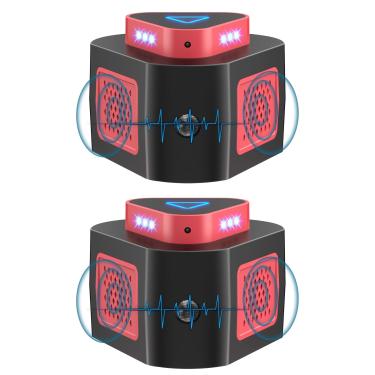 Imagem de Pacote com 2 repelente de mouse ultrassônico, armadilhas de mouse internas para casa com 4 modos e luz intermitente, bloqueador de mouse ultrassônico de 360° para casa, sótão, porão, garagem, armazém