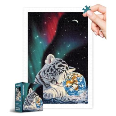 Imagem de PieceRelax Quebra-Cabeças De Plástico Para Adultos, 1000 Peças - Schim Schimmel Earth Light, Os Jogos Mesa E Presentes Mais Satisfatórios, Sem Necessidade Tapete Quebra-Cabeça [H3642]