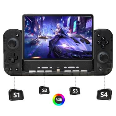 Imagem de SZYUYU Switch Controller for Nintendo Switch/OLED, Full-Size Grip Ergonomic Handheld Mode Controller, Switch Pro Controller One-Piece Joypad with 8 Color RGB Lights/Programming/Turbo/Cable (Black)