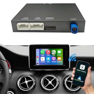 Imagem de NAVIVOX Adaptador automotivo sem fio Carplay/Android para Mercedes Benz A B CLA GLA C E ML GL GLK SLK, com sistema NTG 5.0 com Bluetooth, USB, espelhamento, câmera, controle de voz para acessórios