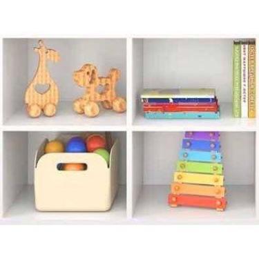 Imagem de Nicho Organizador De Chão 4 Vãos Quarto Sala Decoração - B&D Arte e De