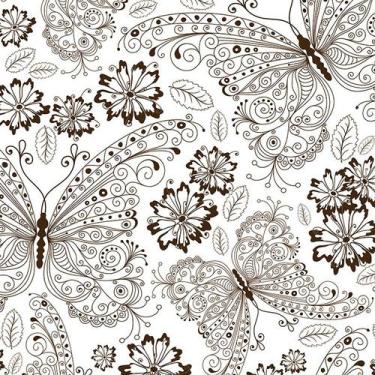 Imagem de Papel de Parede Adesivo Casual Borboletas - 082 - Multimpressão