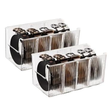 Imagem de Billowvolve Tigela de frutas grande de vidro de 10,5 pol/26,5 cm, peça central de pedestal canelada transparente para decoração de mesa de jantar, cozinha ou sala de estar