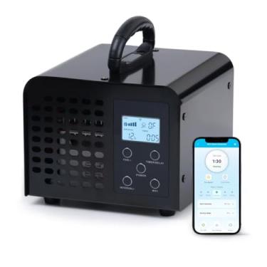 Imagem de Máquina eliminadora de odor com gerador de ozônio WiFi para casa e carro com controle de aplicativo e LCD, função de atraso personalizada exclusiva, função de temporizador para cômodos, veículos