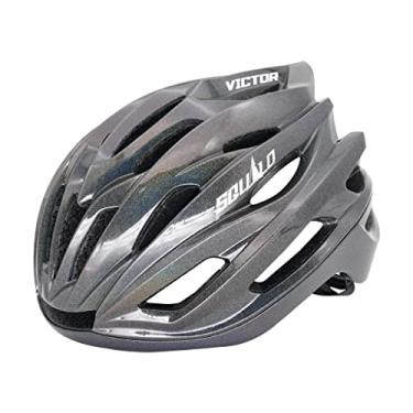 Imagem de SQUALO Capacete de bicicleta Victor para homens e mulheres, capacete de bicicleta com mostrador de ajuste, unissex, para adultos, capacete de ciclismo leve ventilado (grande (58 a 62 cm), iridescente