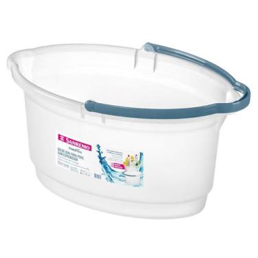 Imagem de Balde Oval Para Limpeza Plástico Com Alça 14 Litros - Sanremo
