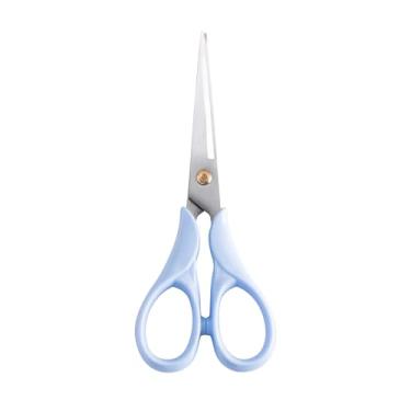 Imagem de Honagu Tesoura profissional – Lâminas de precisão de aço inoxidável, alças ergonômicas antiderrapantes para artesanato, escritório, tecido e projetos DIY (azul)