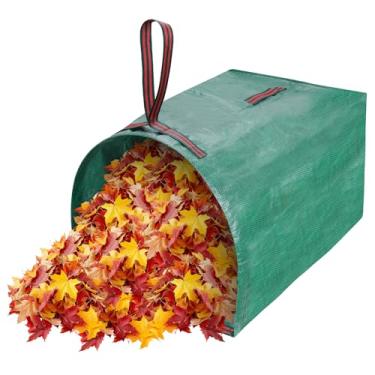 Imagem de Hysagtek Leaf Collector Pá de lixo de jardim grande - sacos de folhas de 140 litros, sacos de lixo reutilizáveis para jardim para cuidados com o gramado, acampamento e reciclagem