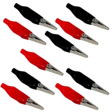 Imagem de Kit 5 pares garra jacare 44mm peq c/capa verm + preto - DIVERSAS