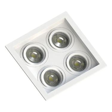 Imagem de 2X Spot Embutir Recuado P/4 Lâmpada Dicroica Branco Save Ene