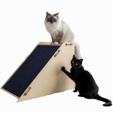 Imagem de Arranhador para Gato em Rampa, 41 x 26 x 25 cm, Toca Casinha com Carpete