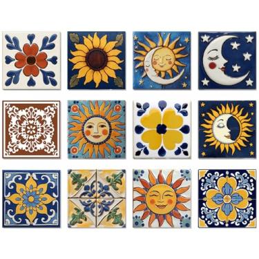 Imagem de VIRANDA 12 peças de adesivos de azulejo (15 x 15 cm) adesivos autoadesivos de parede para banheiro, papel de parede removível, decoração de casa faça você mesmo