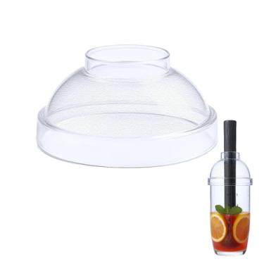 Imagem de Sipoyen Tampa de plástico para coqueteleira Boba Tea Shaker Cup Muddling Proof Seal Replacement Top 8,9 cm de diâmetro para 680 g, 935 g